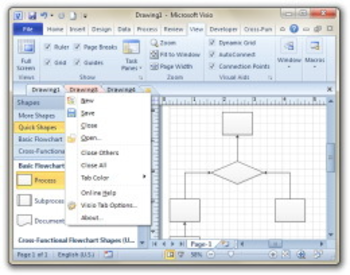 Office Tabs for Visio  screenshot