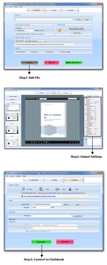 Office to FlashBook Professional  screenshot