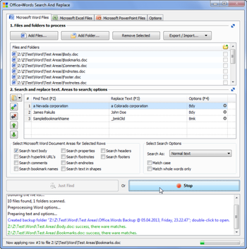 Office Words Search and Replace screenshot