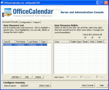 OfficeCalendar screenshot