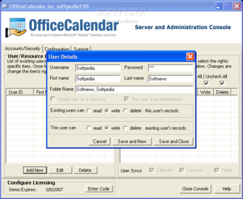 OfficeCalendar screenshot 2