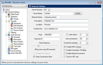 OfficeIRC Server screenshot 2