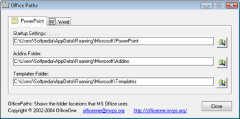 OfficePaths screenshot