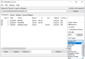 OFX2QFX screenshot 5