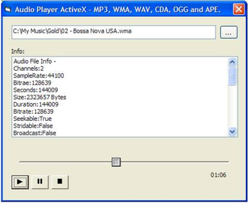 OGG APE Player ActiveX (OCX) screenshot