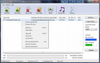 OGGResizer screenshot