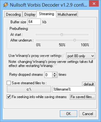 OggVorbis decoder plugin for Winamp screenshot 3