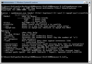 OGMDemuxer screenshot