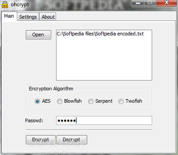 OhCrypt screenshot