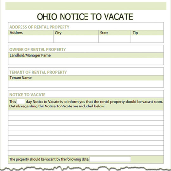 Ohio Notice To Vacate screenshot