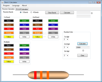 Ohm's Calculator screenshot