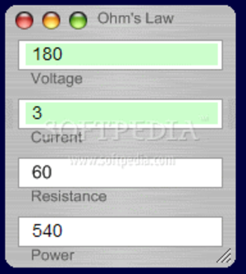 Ohm's Law Calculator screenshot