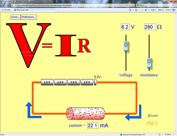 Ohm's Law screenshot