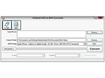 OJOsoft DVD to MP4 Converter screenshot