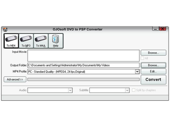 OJOsoft DVD to PSP Converter screenshot