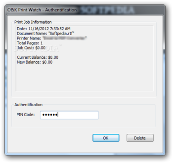 O&K Authentication Client screenshot