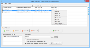 Okdo Doc Docx to Pdf Converter screenshot