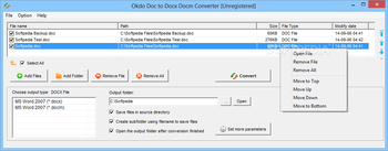 Okdo Doc to Docx Docm Converter screenshot