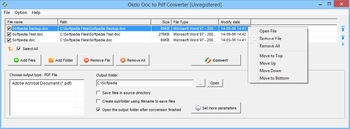 Okdo Doc to Pdf Converter screenshot