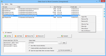 Okdo Excel to Word Converter screenshot