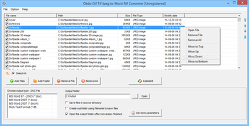 Okdo Gif Tif Jpeg to Word Rtf Converter screenshot