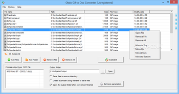 Okdo Gif to Doc Converter screenshot