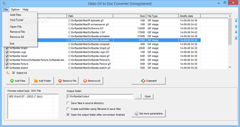 Okdo Gif to Doc Converter screenshot 2