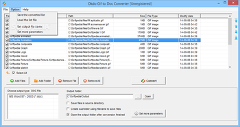 Okdo Gif to Doc Converter screenshot 3