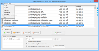 Okdo Jpeg Jp2 J2k Pcx to Pdf Converter screenshot 2