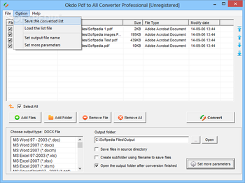 Okdo Pdf to All Converter Professional screenshot 2