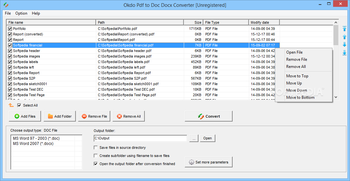 Okdo Pdf to Doc Docx Converter screenshot