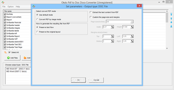 Okdo Pdf to Doc Docx Converter screenshot 5