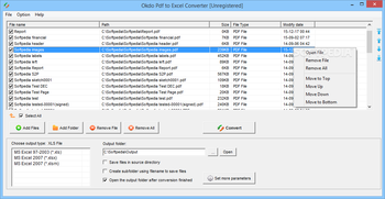 Okdo Pdf to Excel Converter screenshot