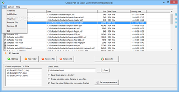 Okdo Pdf to Excel Converter screenshot 2