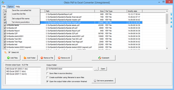 Okdo Pdf to Excel Converter screenshot 3