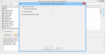 Okdo Pdf to Excel Converter screenshot 5