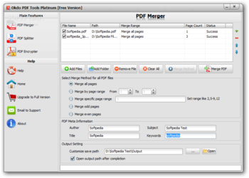 Okdo PDF Tools Platinum screenshot