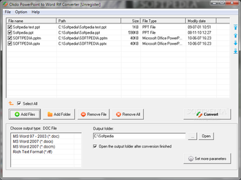 Okdo PowerPoint to Word Rtf Converter screenshot