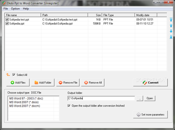 Okdo Ppt to Word Converter screenshot