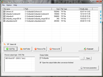 Okdo Tif to Doc Converter screenshot