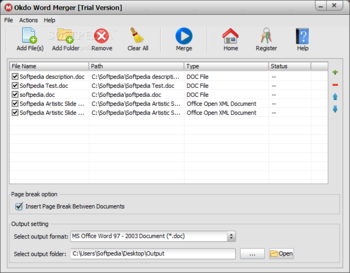 Okdo Word Merger screenshot