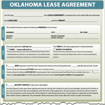 Oklahoma Lease Agreement screenshot