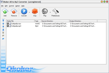 Okoker All to Mp3 Converter screenshot