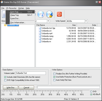 Okoker Blu-Ray DVD Burner screenshot 2