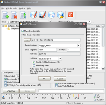 Okoker CD&DVD Burner screenshot 2