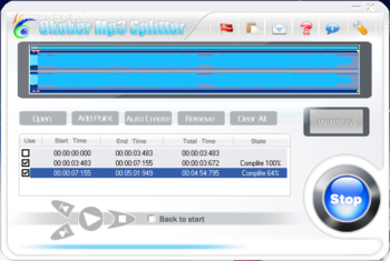 Okoker Mp3 Splitter screenshot
