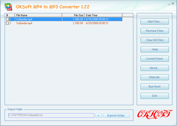 OKSoft MP4 to MP3 Converter screenshot