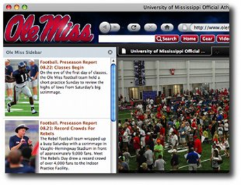 Ole Miss Internet Explorer Browser Theme screenshot