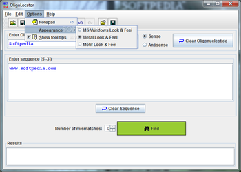 OligoLocator screenshot 2