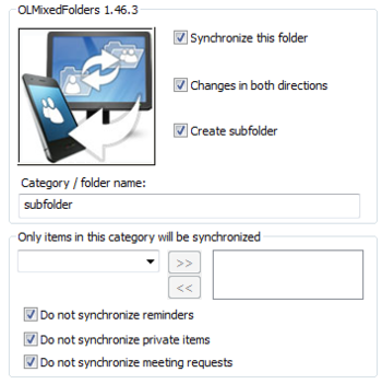 OLMixedFolders screenshot